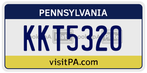 KKT5320  license plate in PA