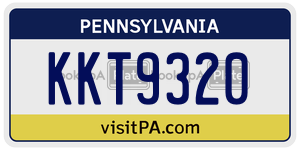 KKT9320 license plate in Pennsylvania