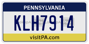 KLH7914  license plate in PA