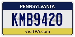 KMB9420  license plate in PA