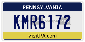 KMR6172  license plate in PA