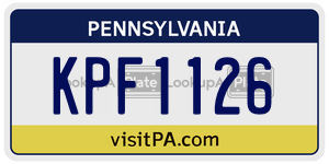 KPF1126  license plate in PA