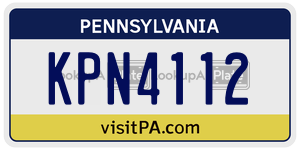 KPN4112  license plate in PA