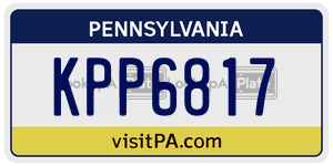 KPP6817  license plate in PA