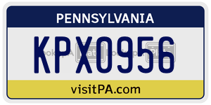 KPX0956  license plate in PA