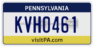 KVH0461  license plate in PA