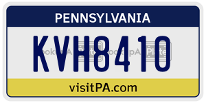 KVH8410  license plate in PA
