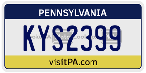 KYS2399 license plate in Pennsylvania