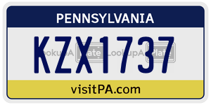 KZX1737 license plate in Pennsylvania