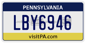 LBY6946 license plate in Pennsylvania