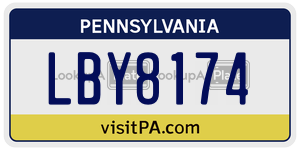 LBY8174 license plate in Pennsylvania
