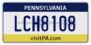 LCH8108  license plate in PA