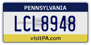 LCL8948  license plate in PA