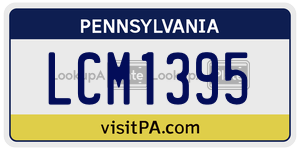 LCM1395  license plate in PA