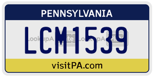 LCM1539  license plate in PA