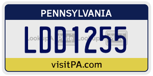 LDD1255  license plate in PA