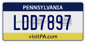 LDD7897  license plate in PA