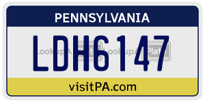 LDH6147 license plate in Pennsylvania