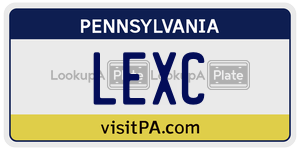 LEXC  license plate in PA