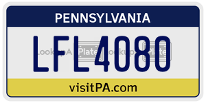LFL4080  license plate in PA