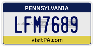 LFM7689  license plate in PA