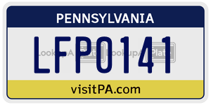 LFP0141  license plate in PA
