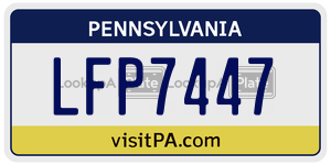 LFP7447  license plate in PA