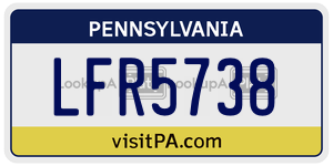 LFR5738 license plate in Pennsylvania