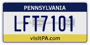 LFT7101 license plate in Pennsylvania