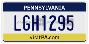 LGH1295  license plate in PA