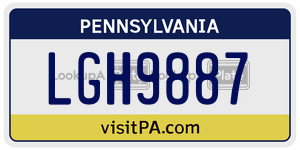 LGH9887 license plate in Pennsylvania