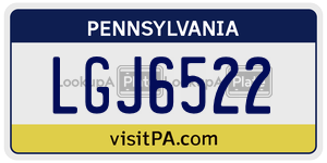 LGJ6522  license plate in PA