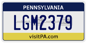 LGM2379 license plate in Pennsylvania