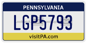 LGP5793 license plate in Pennsylvania