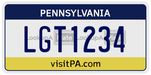 LGT1234  license plate in PA