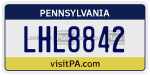 LHL8842  license plate in PA