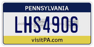 LHS4906 license plate in Pennsylvania