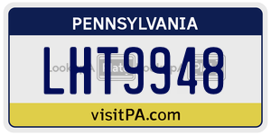 LHT9948 license plate in Pennsylvania