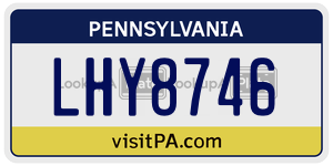 LHY8746  license plate in PA
