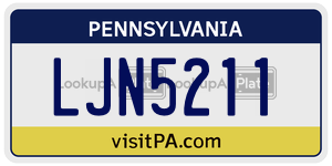 LJN5211  license plate in PA