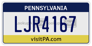 LJR4167 license plate in Pennsylvania