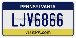 LJV6866  license plate in PA
