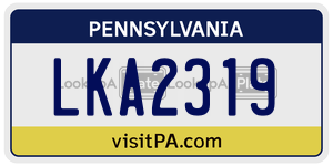 LKA2319  license plate in PA