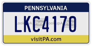 LKC4170 license plate in Pennsylvania