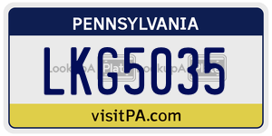 LKG5035  license plate in PA