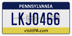 LKJ0466 license plate in Pennsylvania