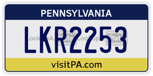 LKR2253 license plate in Pennsylvania