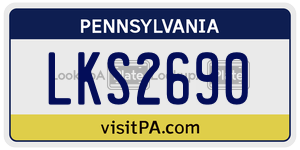 LKS2690 license plate in Pennsylvania