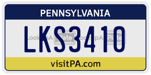 LKS3410  license plate in PA