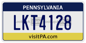 LKT4128  license plate in PA